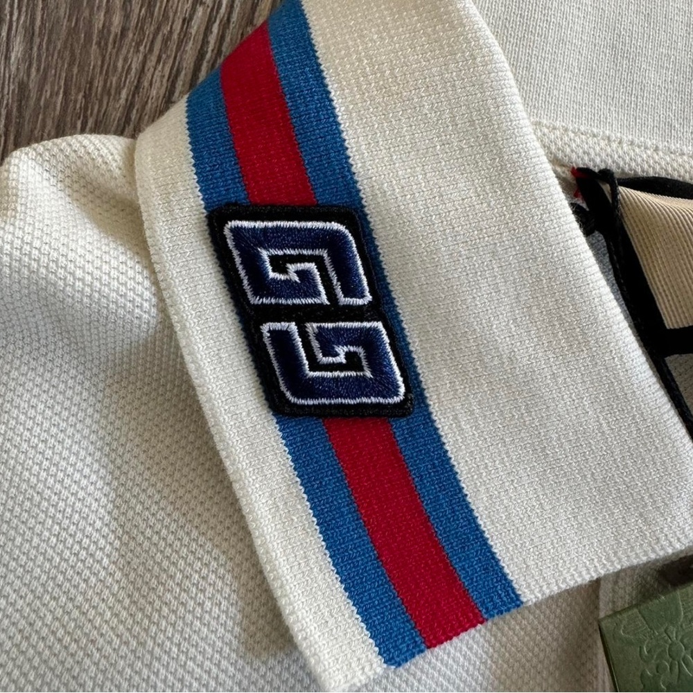 Authentic Gucci Piquet Polo with Square GG